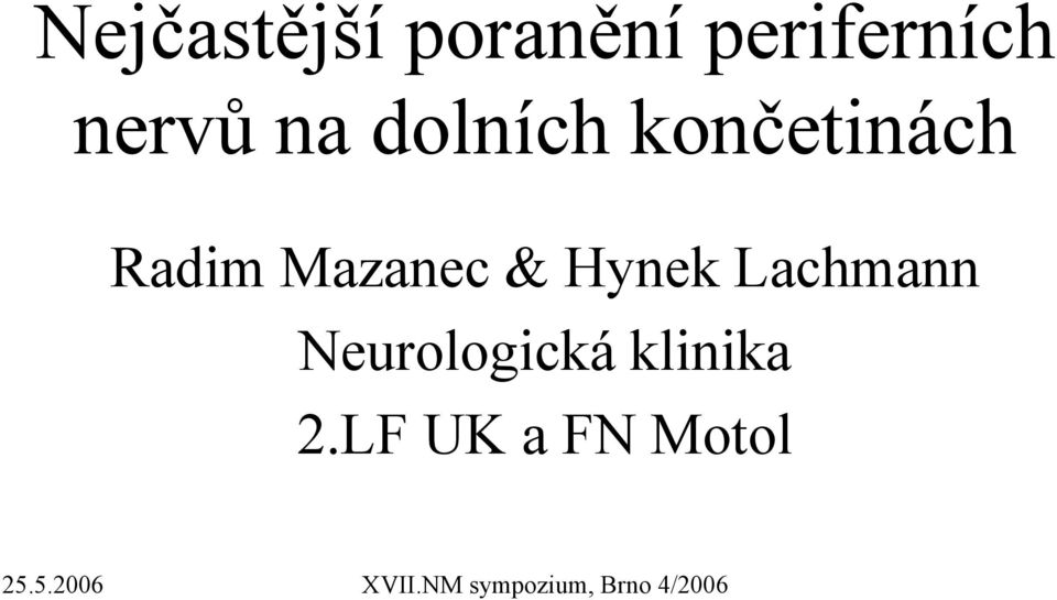 Lachmann Neurologická klinika 2.