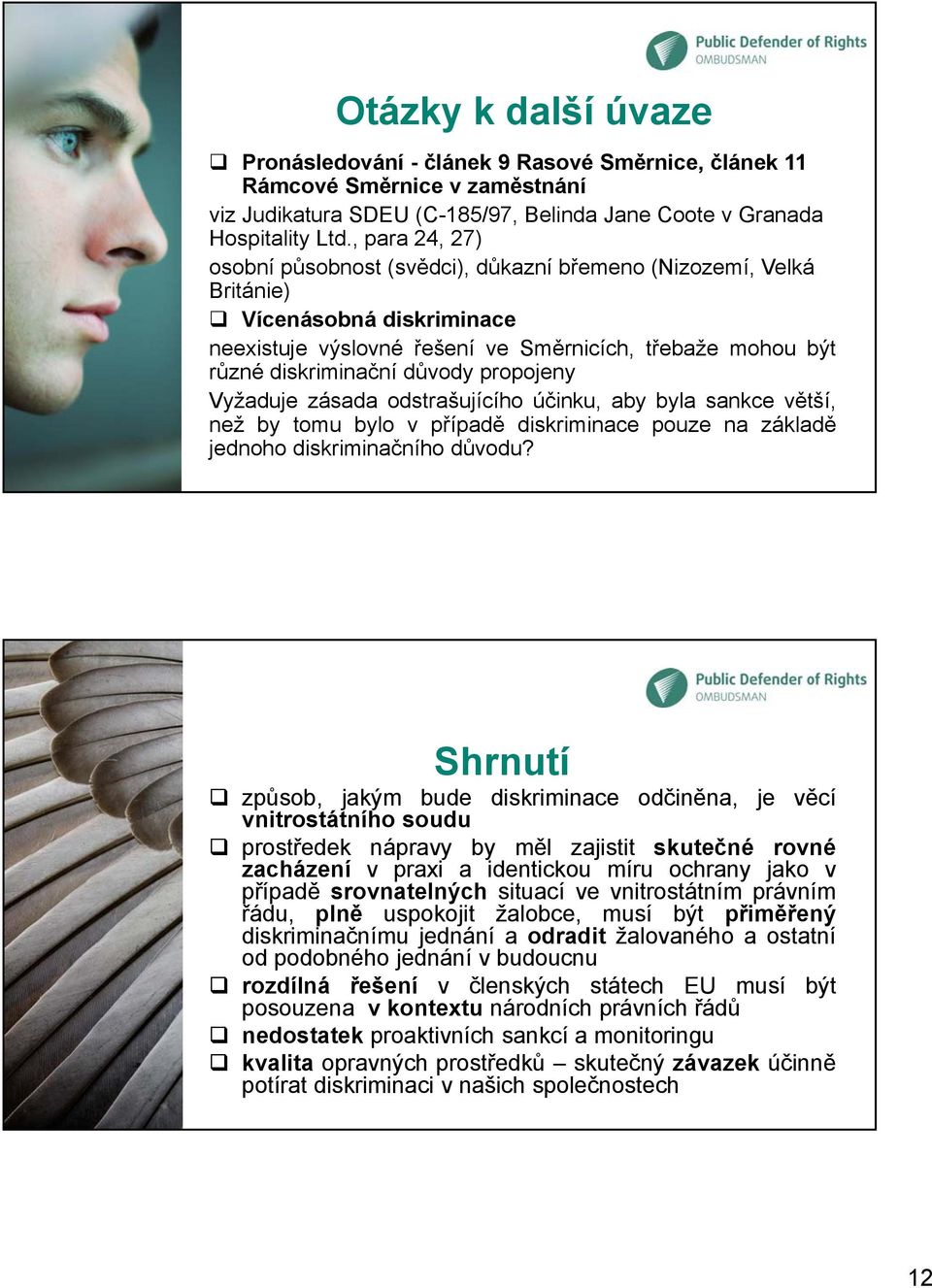 propojeny Vyžaduje zásada odstrašujícího účinku, aby byla sankce větší, než by tomu bylo v případě diskriminace pouze na základě jednoho diskriminačního důvodu?