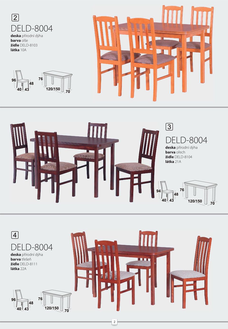 židle DELD-8104 látka 21A