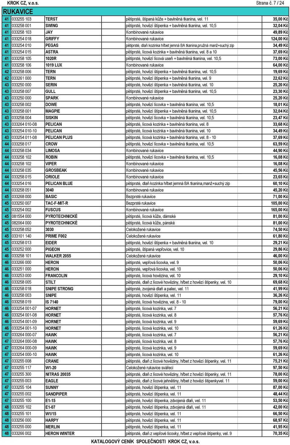 zip 34,49 Kč 41 033254 015 ASTRA pětiprsté, lícová kozinka + bavlněná tkanina, vel. 8 a 10 37,69 Kč 41 033258 105 1020R pětiprsté, hovězí lícová useň + bavlněná tkanina, vel.