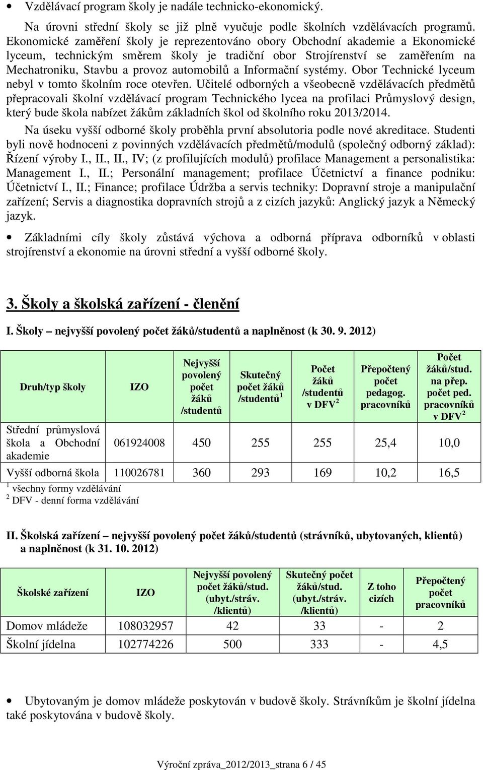 automobilů a Informační systémy. Obor Technické lyceum nebyl v tomto školním roce otevřen.