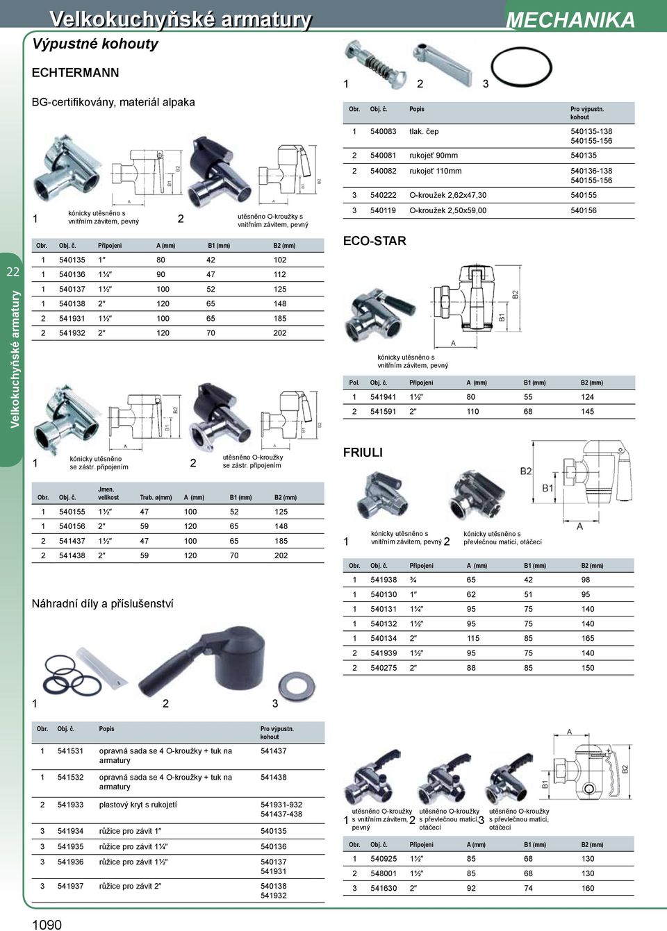 čep 0-8 0-6 008 rukojeť 90mm 0 008 rukojeť 0mm 06-8 0-6 0 O-kroužek,6x7,0 0 09 O-kroužek,0x9,00 06 ECO-STAR kónicky utěsněno s vnitřním závitem, pevný Pol.