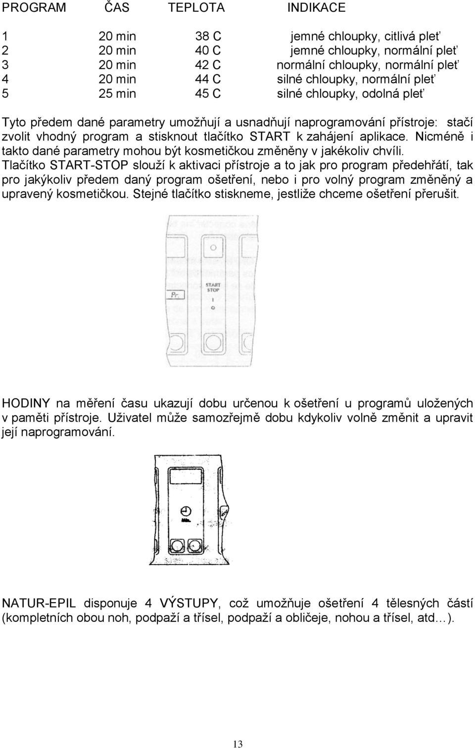 aplikace. Nicméně i takto dané parametry mohou být kosmetičkou změněny v jakékoliv chvíli.