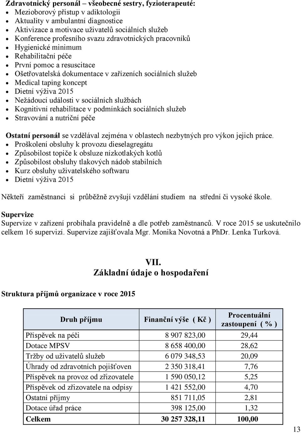 Nežádoucí události v sociálních službách Kognitivní rehabilitace v podmínkách sociálních služeb Stravování a nutriční péče Ostatní personál se vzdělával zejména v oblastech nezbytných pro výkon