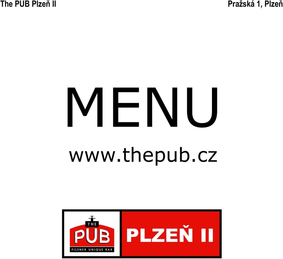 Plzeò MENU www.