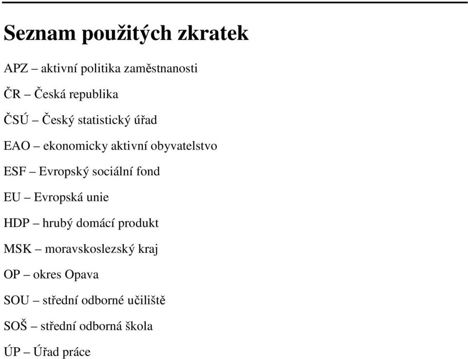 sociální fond EU Evropská unie HDP hrubý domácí produkt MSK moravskoslezský