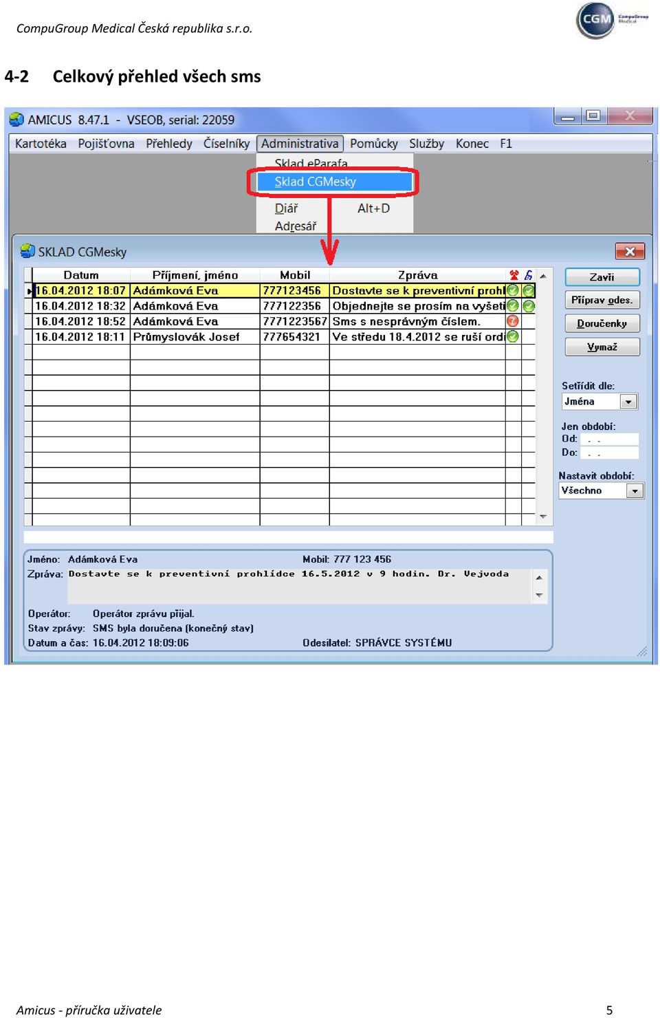 sms Amicus -