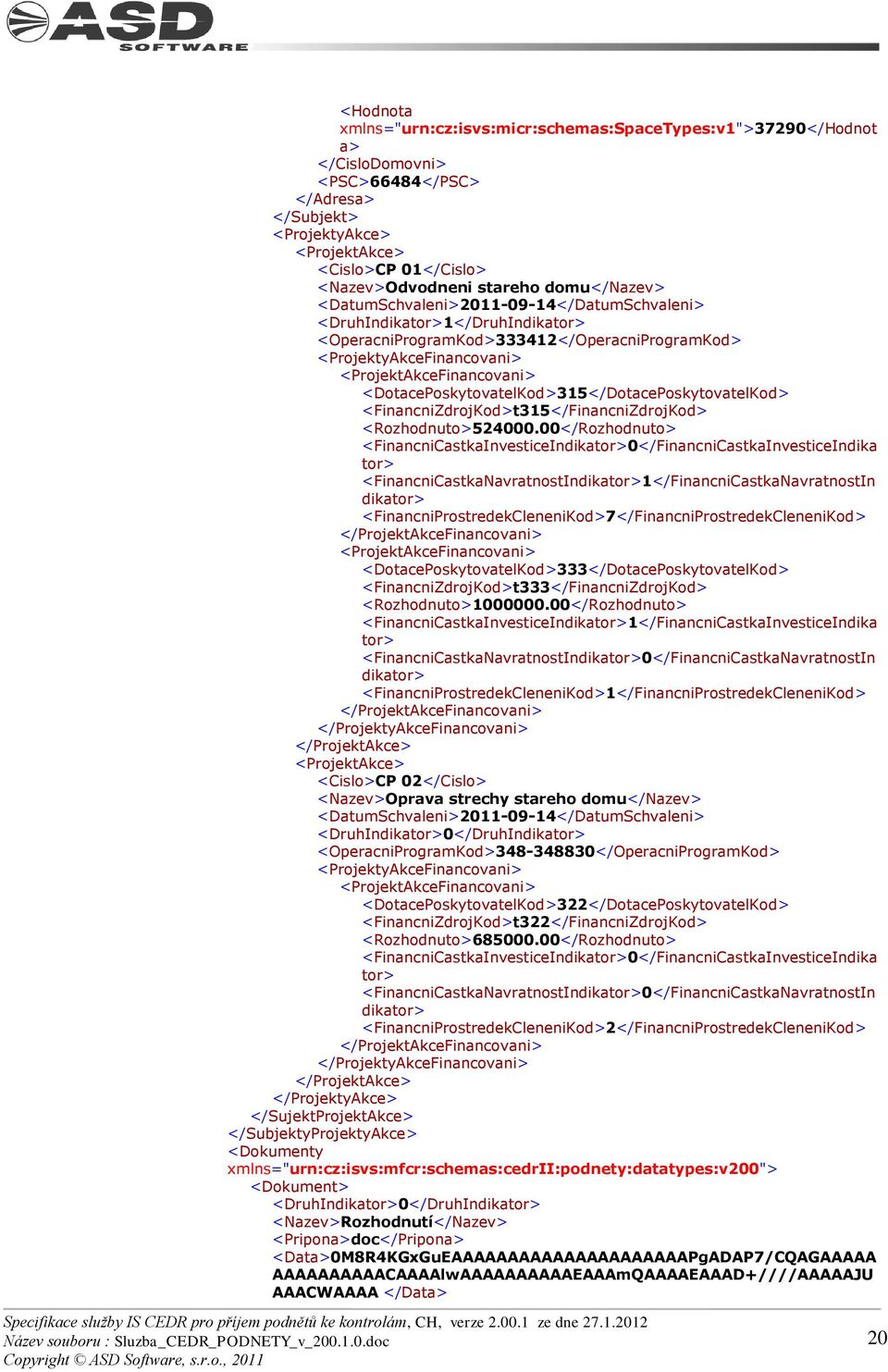 <DotacePoskytovatelKod>315</DotacePoskytovatelKod> <FinancniZdrojKod>t315</FinancniZdrojKod> <Rozhodnuto>524000.