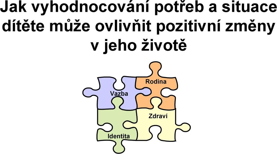 pozitivní změny v jeho