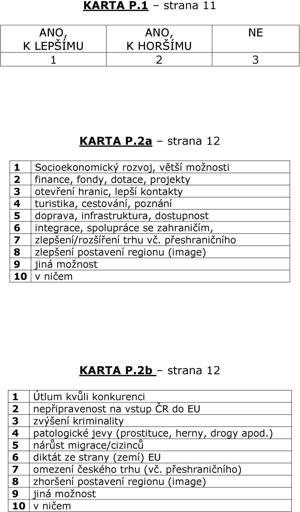 infrastruktura, dostupnost 6 integrace, spolupráce se zahraničím, 7 zlepšení/rozšíření trhu vč.