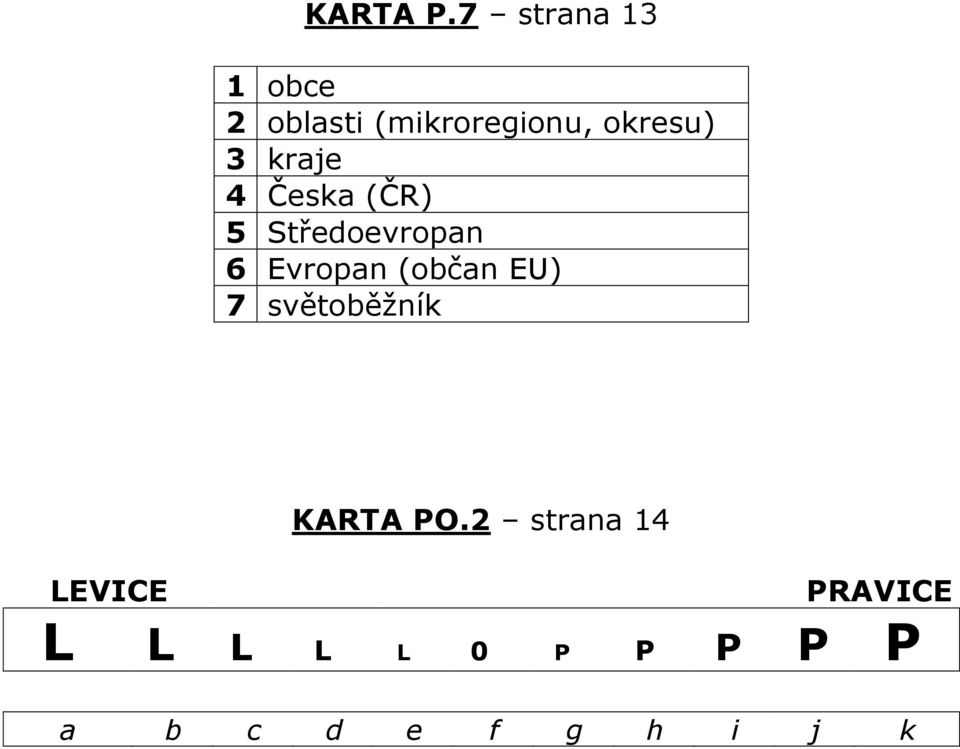 3 kraje 4 Česka (ČR) 5 Středoevropan 6 Evropan