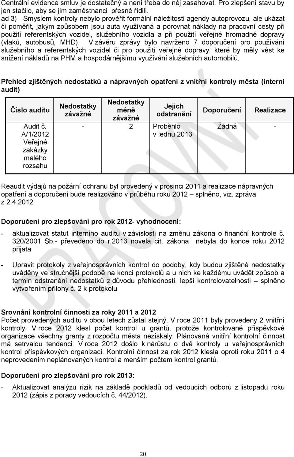 referentských vozidel, sluţebního vozidla a při pouţití veřejné hromadné dopravy (vlaků, autobusů, MHD).