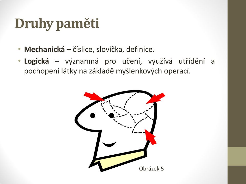 Logická významná pro učení, využívá