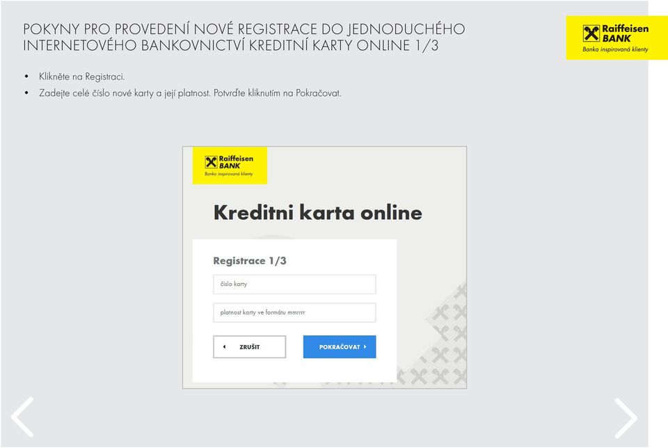 Klikněte na Registraci.