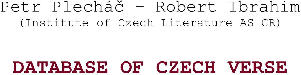 Czech Literature AS