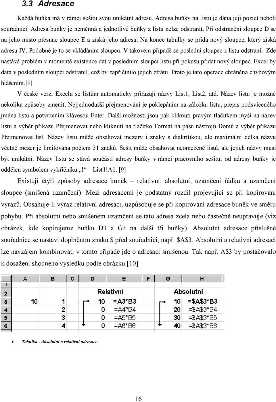 V takovém případě se poslední sloupec z listu odstraní. Zde nastává problém v momentě existence dat v posledním sloupci listu při pokusu přidat nový sloupec.