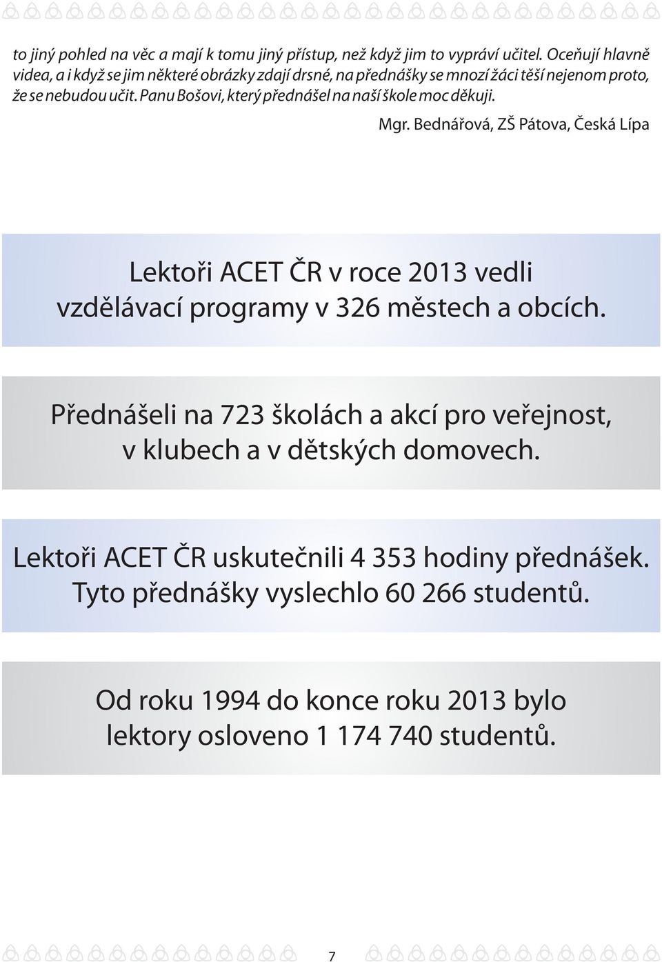 Panu Bošovi, který přednášel na naší škole moc děkuji. Mgr.