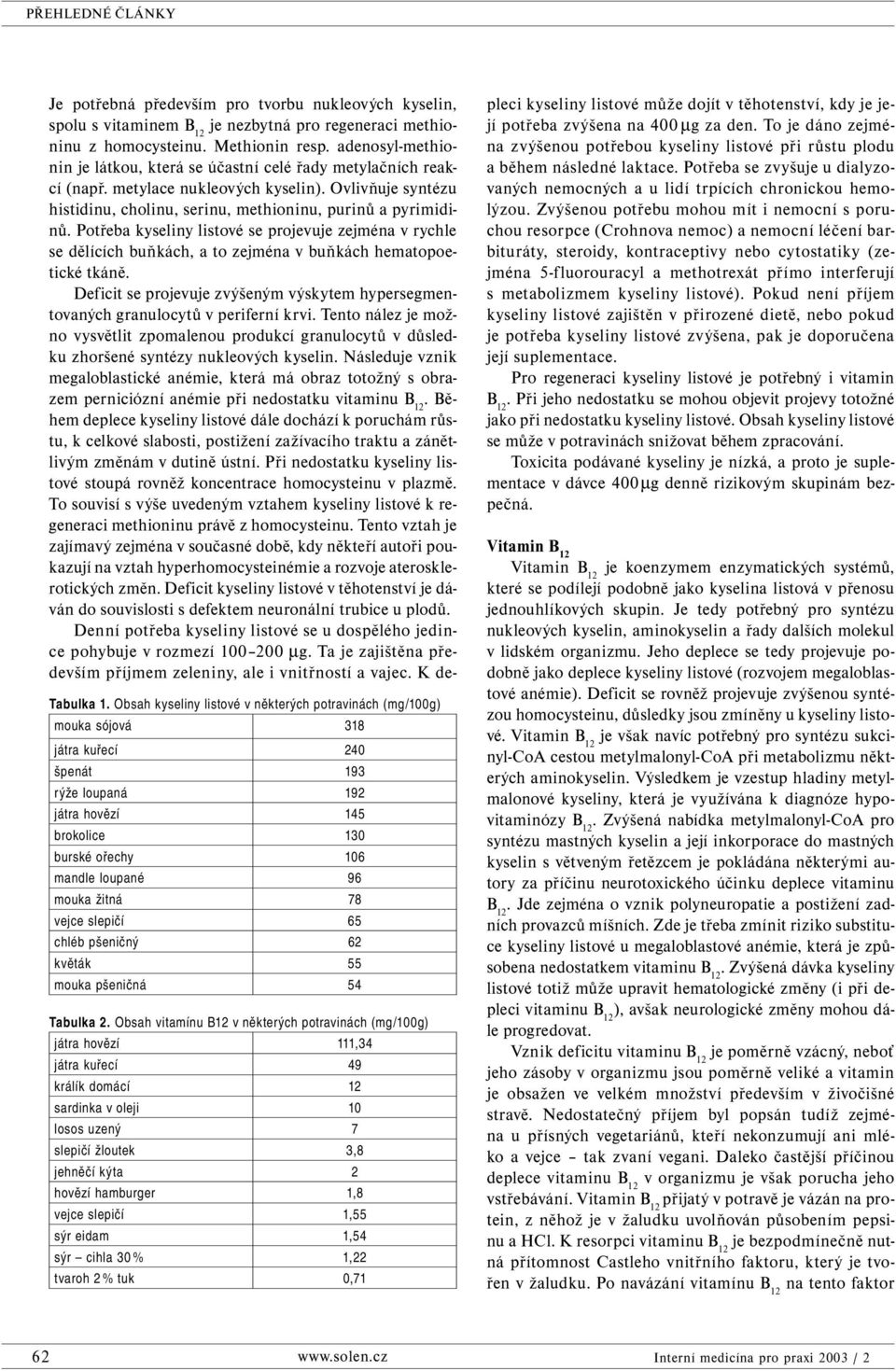 78 vejce slepičí 65 chléb pšeničný 62 květák 55 mouka pšeničná 54 Tabulka 2.