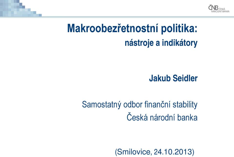 Samostatný odbor finanční stability