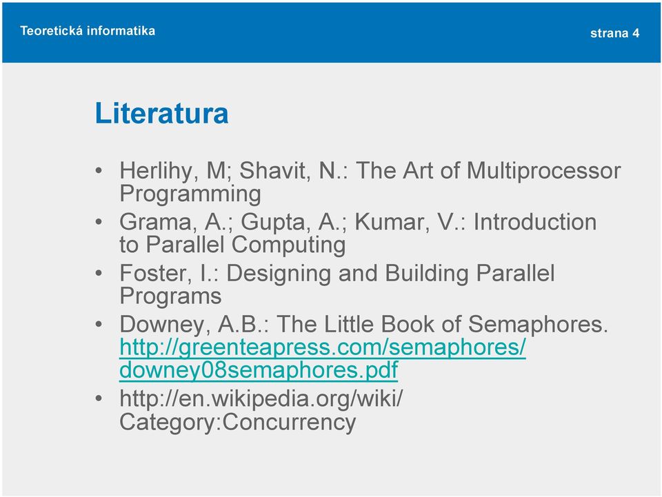 : Introduction to Parallel Computing Foster, I.