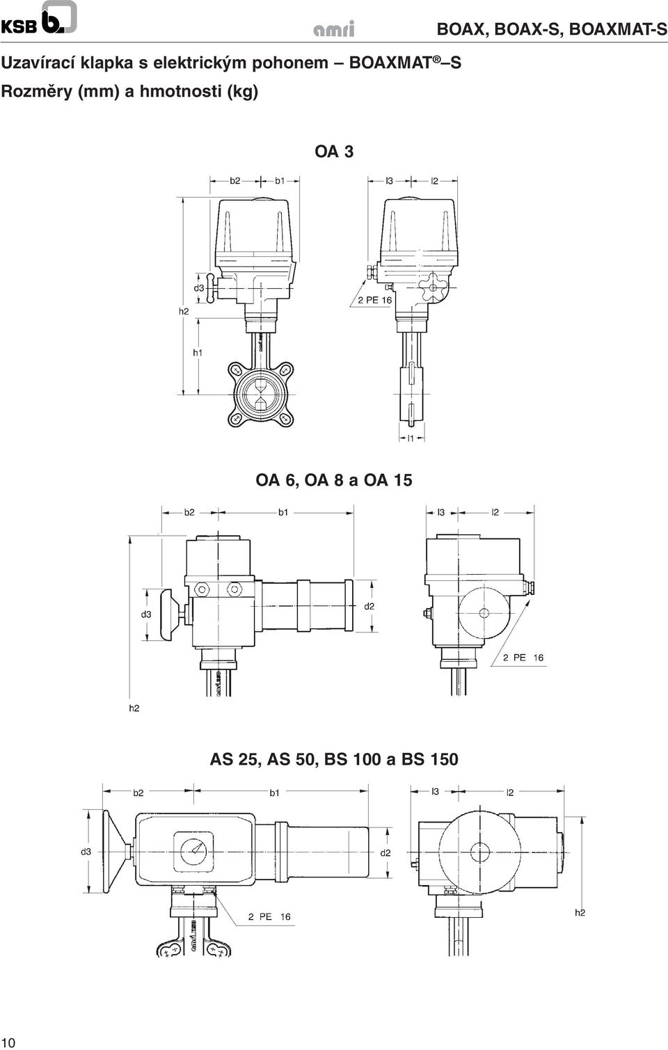 BOAX, BOAX-S, BOAXMAT-S OA 3 OA 6, OA 8