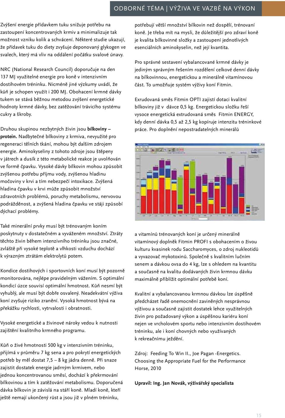 Některé studie ukazují, je kvalita bílkovinné složky a zastoupení jednotlivých že přídavek tuku do diety zvyšuje deponovaný glykogen ve esenciálních aminokyselin, než její kvantita.