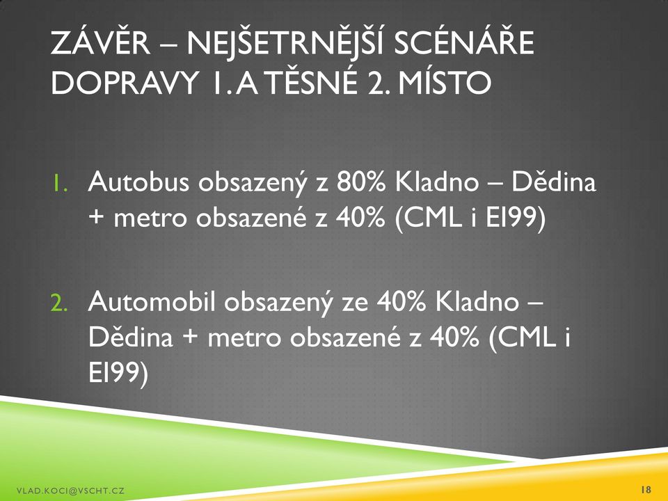 40% (CML i EI99) 2.