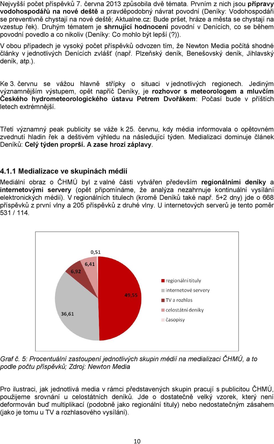 cz: Bude pršet, hráze a města se chystají na vzestup řek). Druhým tématem je shrnující hodnocení povodní v Denících, co se během povodní povedlo a co nikoliv (Deníky: Co mohlo být lepší (?)).