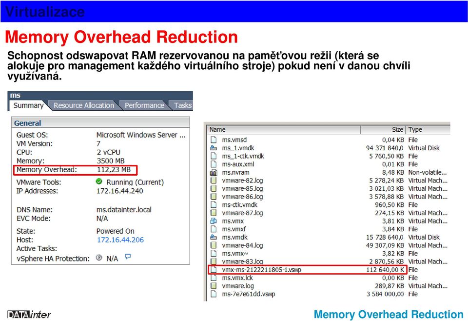 pro management každého virtuálního stroje) pokud