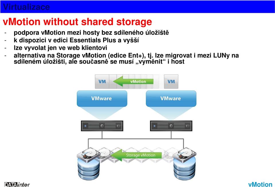 web klientovi - alternativa na Storage vmotion (edice Ent+), tj.