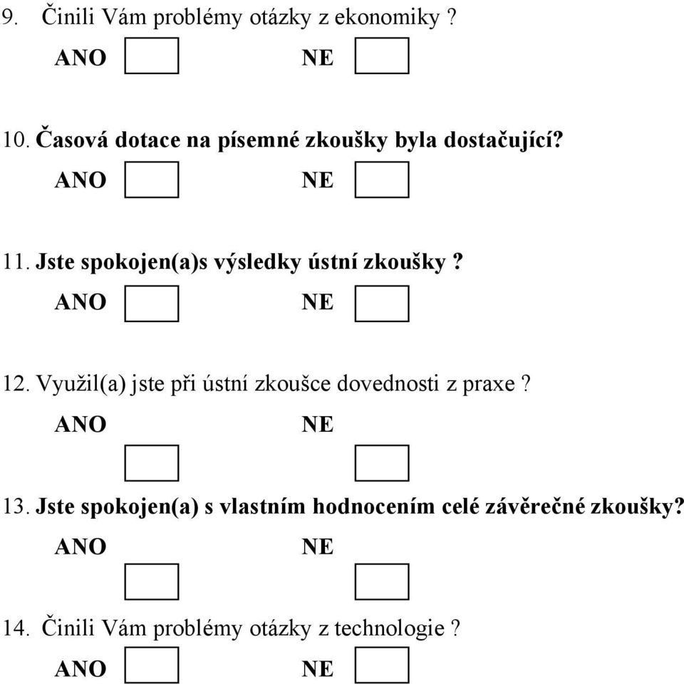 Jste spokojen(a)s výsledky ústní zkoušky? 12.