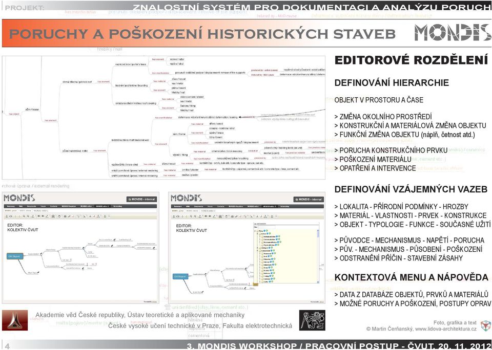 PODMÍNKY - HROZBY > MATERIÁL - VLASTNOSTI - PRVEK - KONSTRUKCE > OBJEKT - TYPOLOGIE - FUNKCE - SOUČASNÉ UŽITÍ > PŮVODCE - MECHANISMUS - NAPĚTÍ - PORUCHA > PŮV.