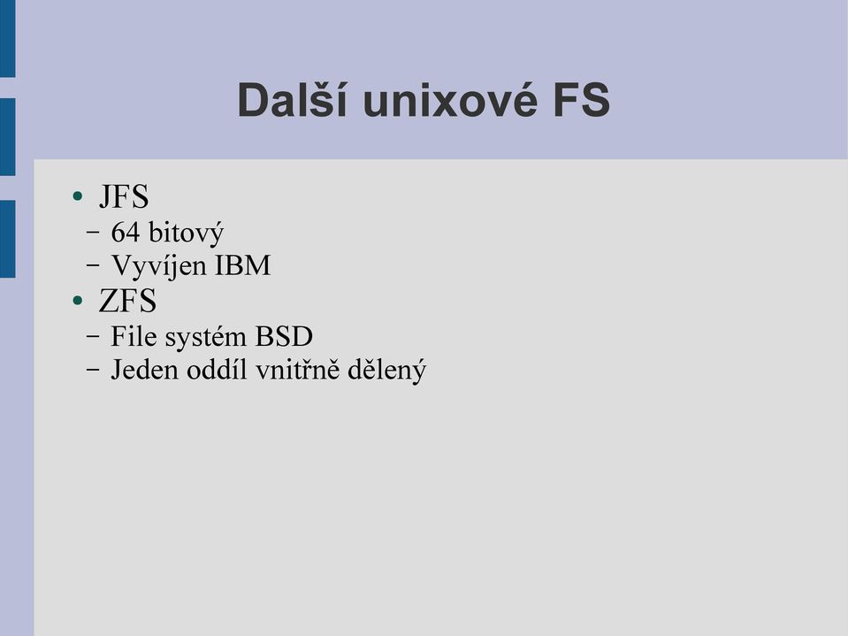 ZFS File systém BSD