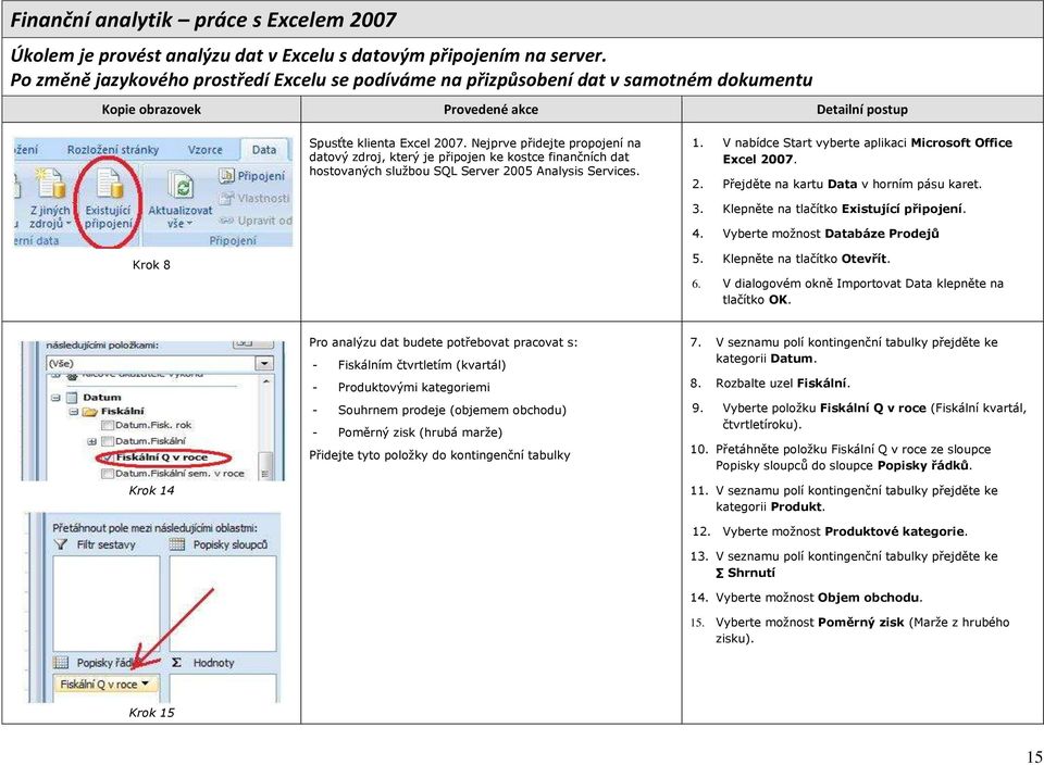 Nejprve přidejte propojení na datový zdroj, který je připojen ke kostce finančních dat hostovaných službou SQL Server 2005 Analysis Services. 1.