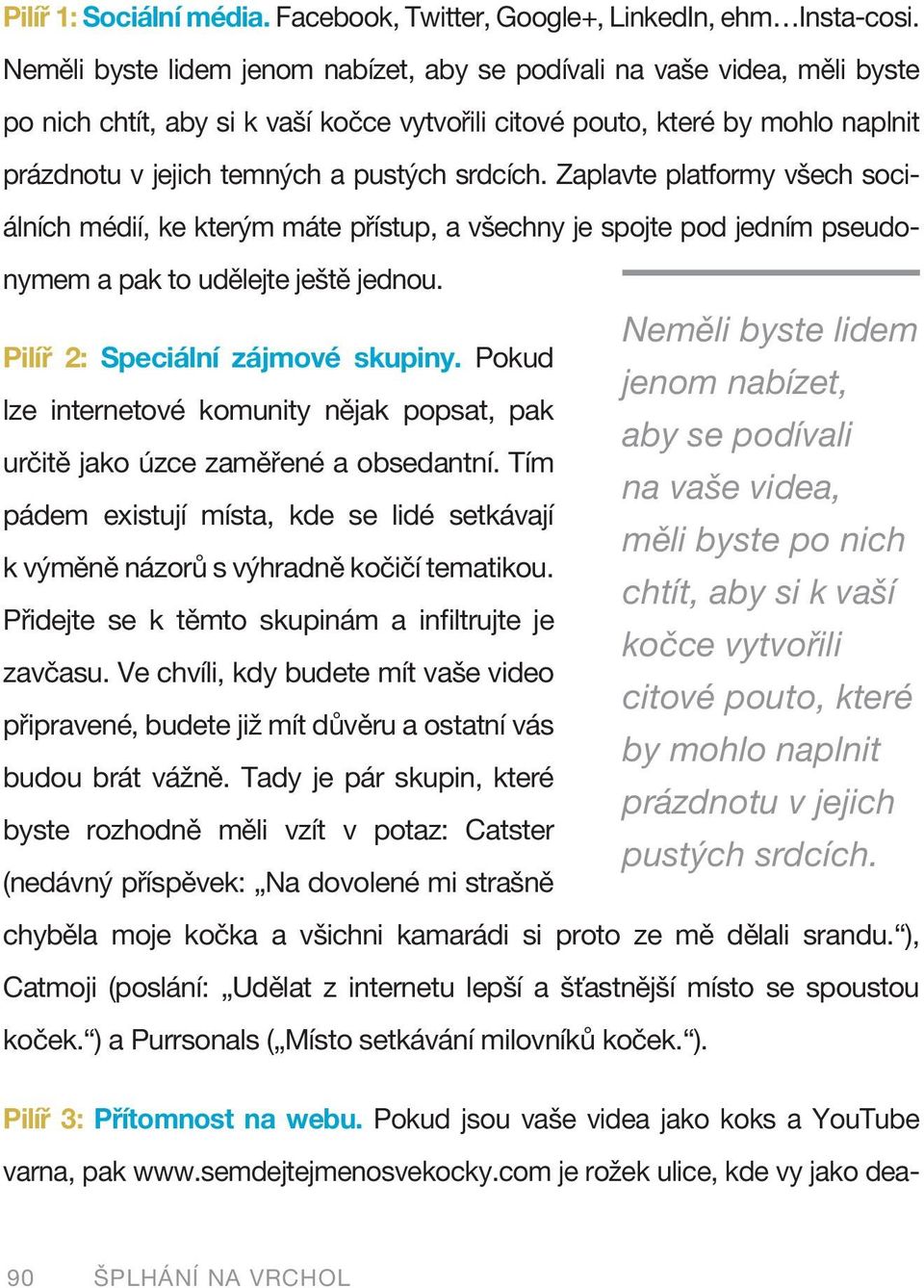 srdcích. Zaplavte platformy všech sociálních médií, ke kterým máte přístup, a všechny je spojte pod jedním pseudonymem a pak to udělejte ještě jednou. Pilíř 2: Speciální zájmové skupiny.