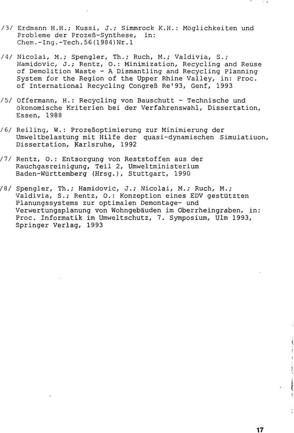 of International Recycling CongreJS Re'93, Genf, 1993 /5/ Offermann, H.