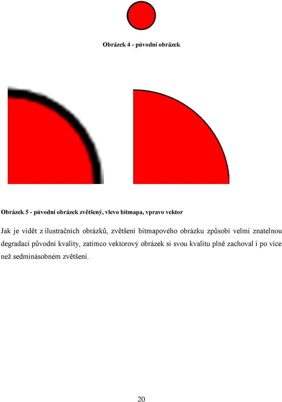 bitmapového obrázku způsobí velmi znatelnou degradaci původní kvality,