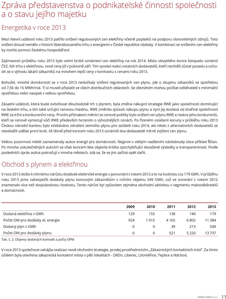 V kombinaci se snížením cen elektřiny by mohlo pomoci českému hospodářství. Zajímavostí průběhu roku 2013 bylo velmi brzké oznámení cen elektřiny na rok 2014.