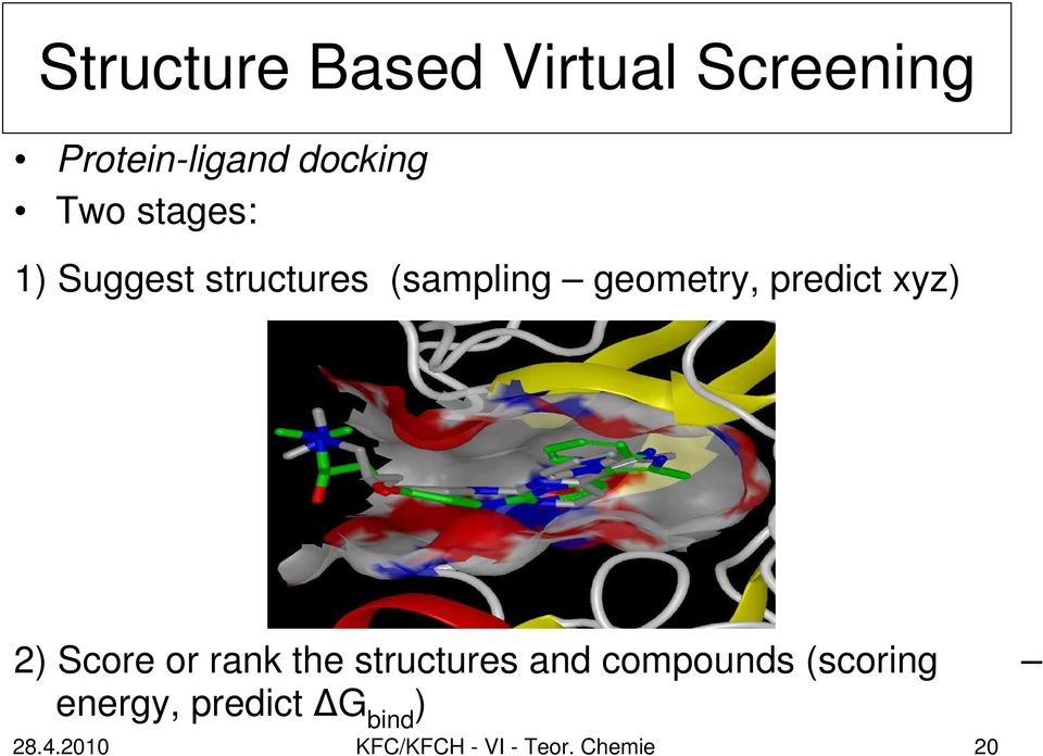 xyz) 2) Score or rank the structures and compounds (scoring