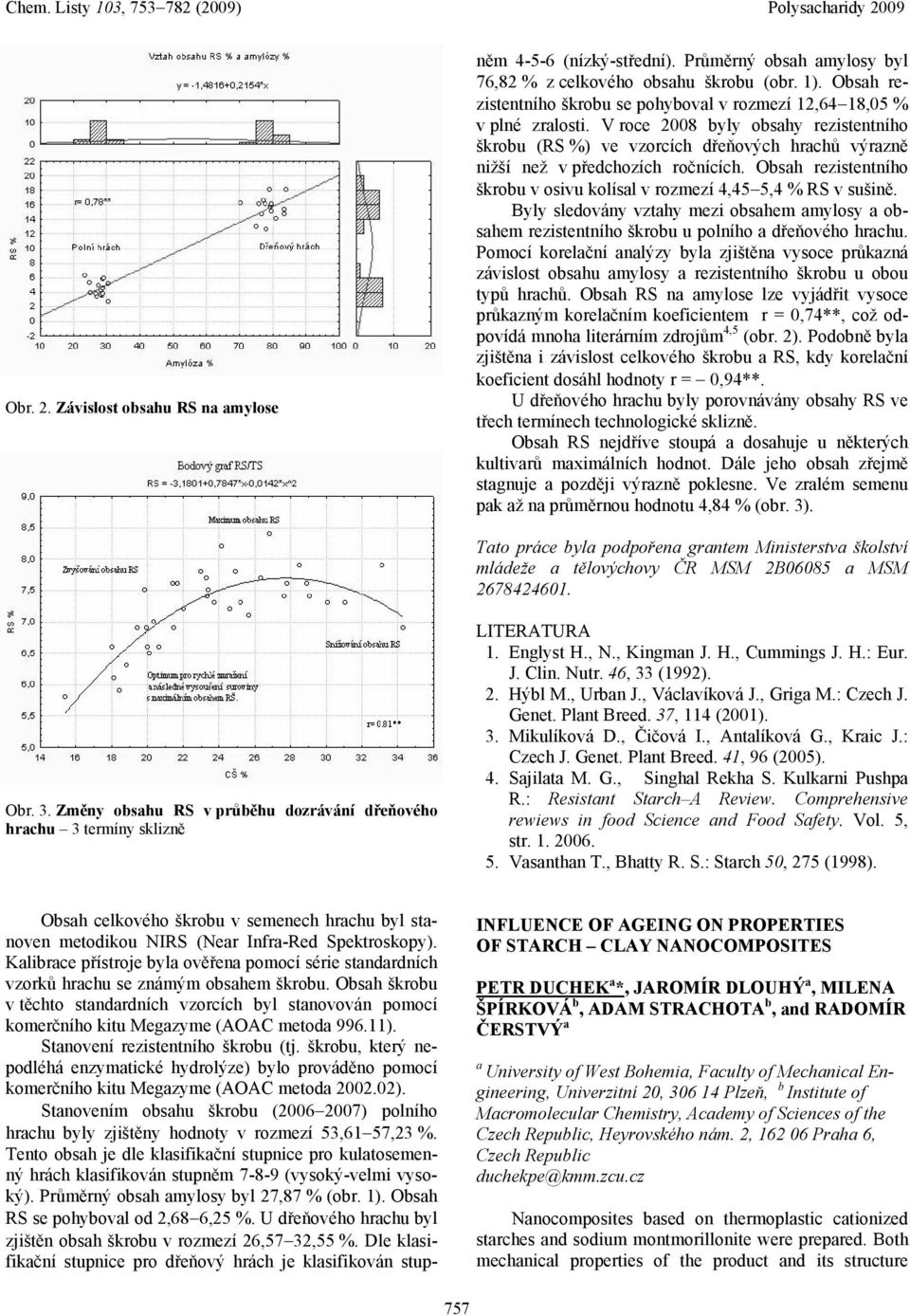 Stnovení rezistentního škrobu (tj. škrobu, který nepodléhá enzymtické hydrolýze) bylo prováděno pomocí komerčního kitu Megzyme (AOAC metod 2002.02).