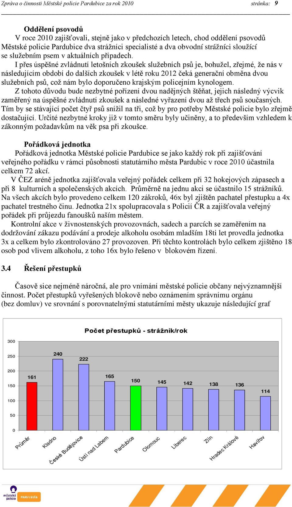 I přes úspěšné zvládnutí letošních zkoušek služebních psů je, bohužel, zřejmé, že nás v následujícím období do dalších zkoušek v létě roku 2012 čeká generační obměna dvou služebních psů, což nám bylo