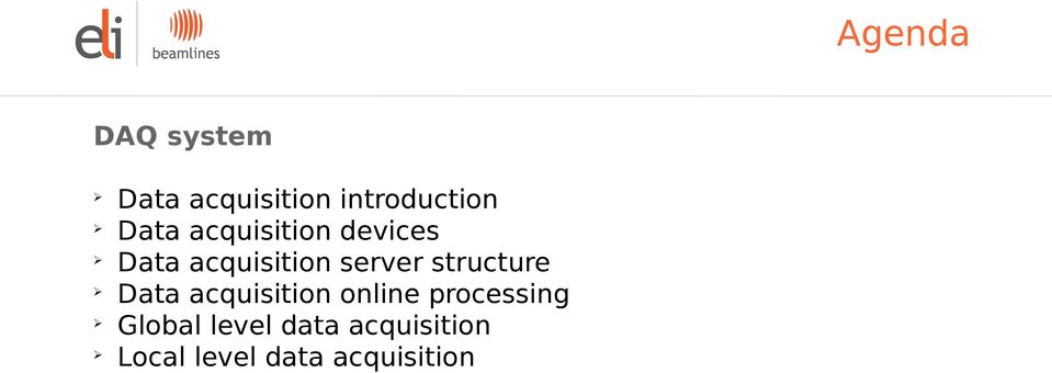 structure Data acquisition online processing