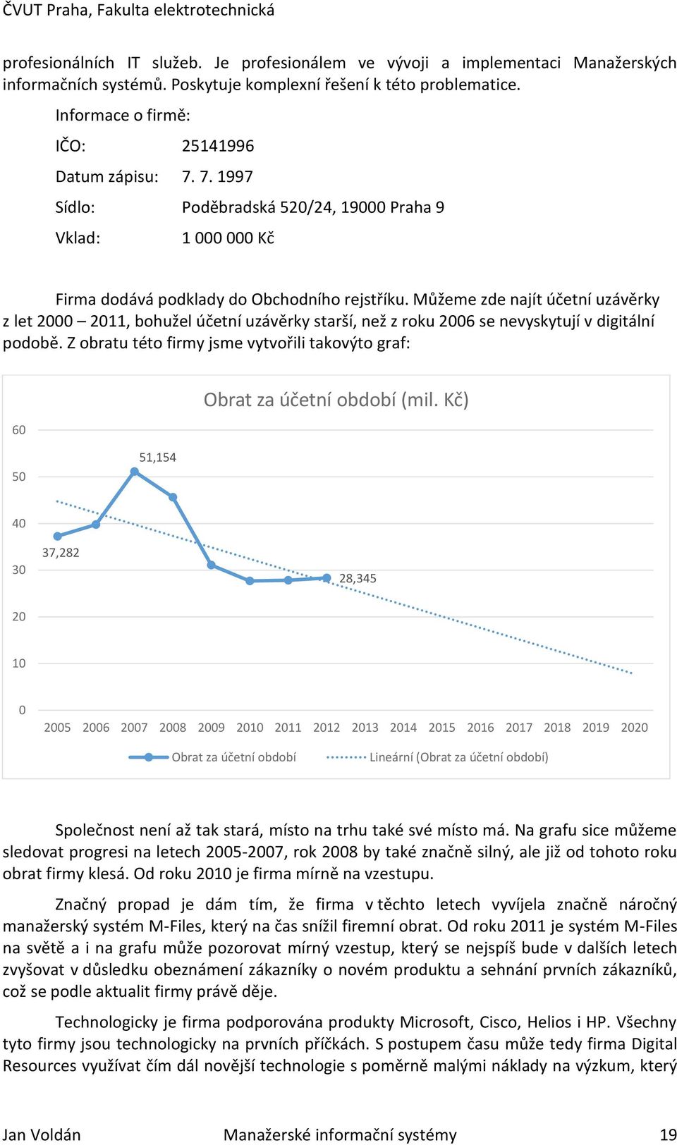 Můžeme zde najít účetní uzávěrky z let 2000 2011, bohužel účetní uzávěrky starší, než z roku 2006 se nevyskytují v digitální podobě.