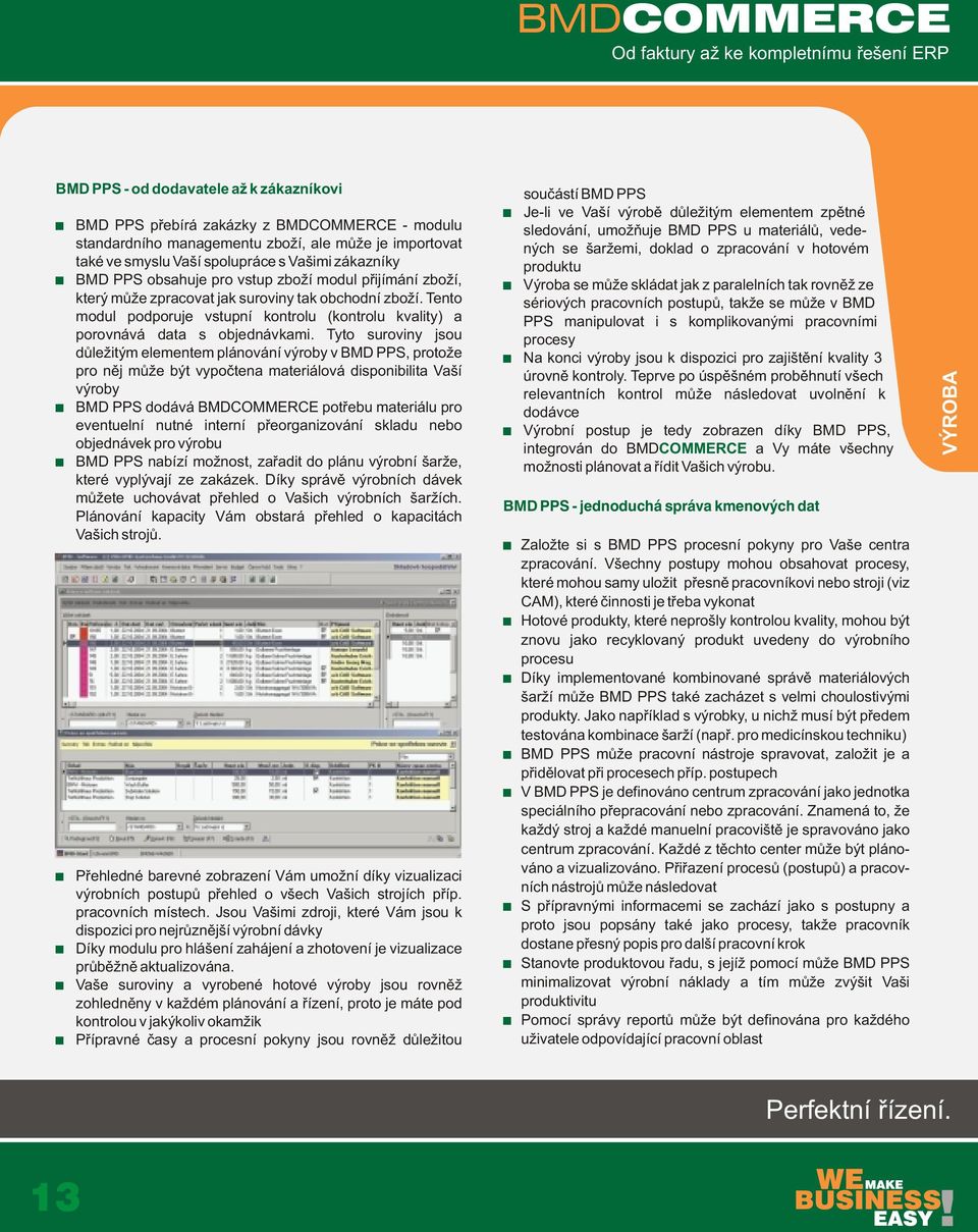 Tento modul podporuje vstupní kontrolu (kontrolu kvality) a porovnává data s objednávkami.