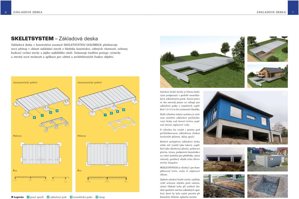 Nahrazuje tradièní postupy výstavby a otevírá nové možnosti a aplikace pro užitné a architektonické funkce objektu.