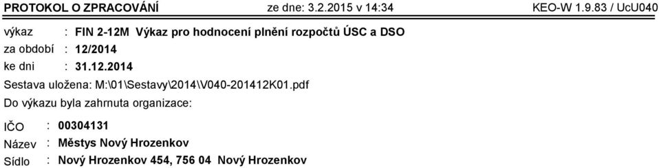 ÚSC a DSO 12/2014 31.12.2014 Sestava uložena: M:\01\Sestavy\2014\V040-201412K01.