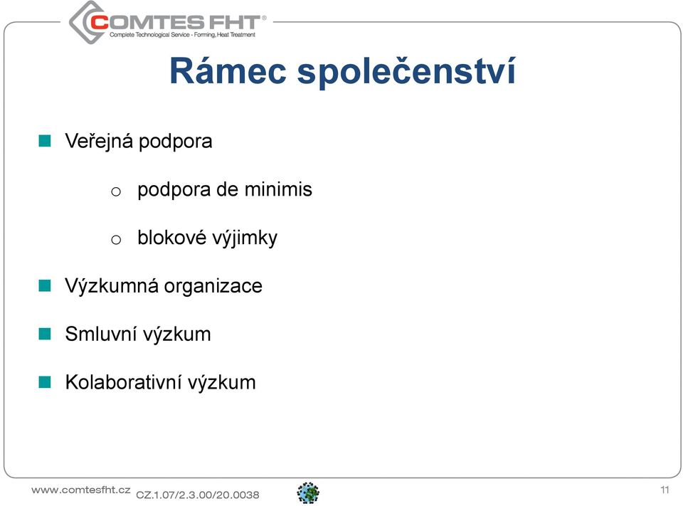 blokové výjimky Výzkumná