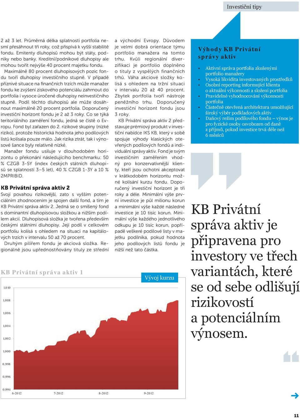 V případě příznivé situace na finančních trzích může manažer fondu ke zvýšení ziskového potenciálu zahrnout do portfolia i vysoce úročené dluhopisy neinvestičního stupně.