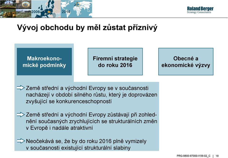 konkurenceschopností Země střední a východní Evropy zůstávají při zohlednění současných zrychlujících se strukturálních změn v