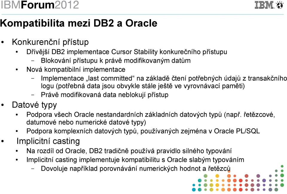 Podpora všech Oracle nestandardních základních datových typů (např.